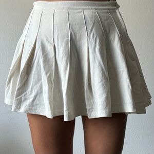 Urban Outfitters Pleated White Tennis Skirt